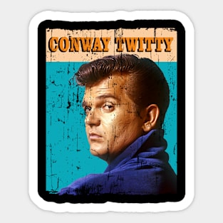 Art drawing Conway Twitty VINTAGE Sticker